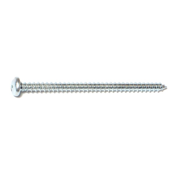 Midwest Fastener Sheet Metal Screw, #10 x 3 in, Zinc Plated Steel Pan Head Square Drive, 100 PK 08730 - main